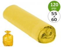Bolsa basura domestica amarilla con autocierre