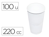 Vaso de plastico blanco