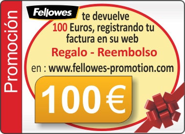 Reembolso de 100 Euros en fellowes-promotion.com de regalo
